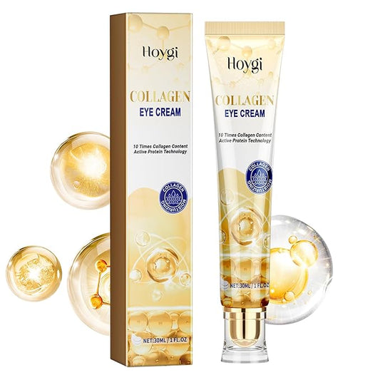 Eye Cream, Collagen Under Eye Cream with Hyaluronic Acid for Dark Circles, Puffy Eyes & Wrinkles, Anti Aging Eye Cream, 1 Fl. Oz