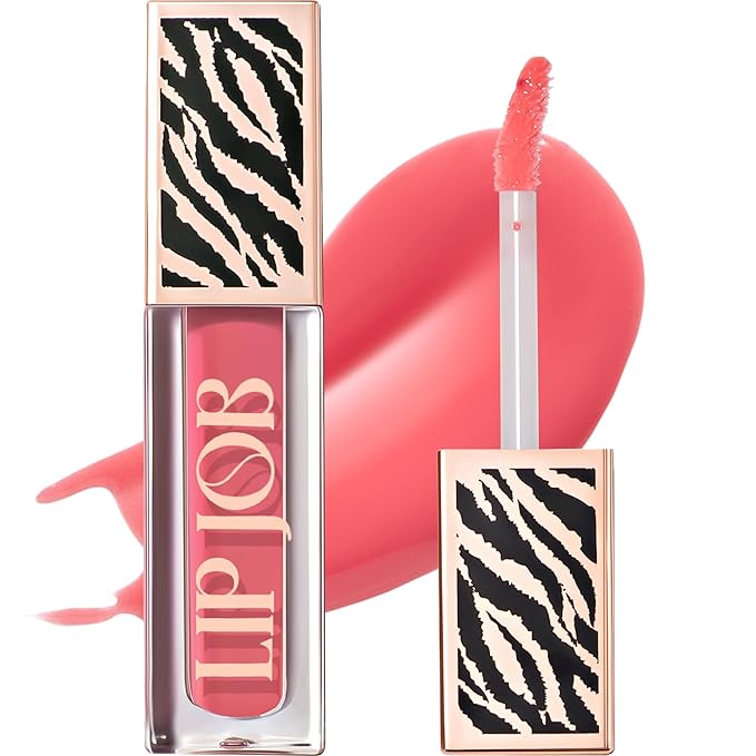 Lip Plumper Gloss Lip Job - Plumping Lip Gloss with Glossy Finish - Lip Pump Gloss with Hydrating & Smoothing Formula - 0.14 Fl Oz (Bloomgasm)