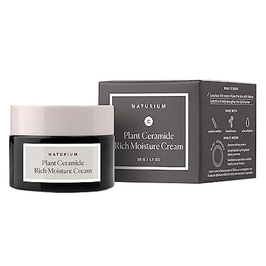 Naturium Plant Ceramide Rich Moisture Cream, Hydrating & Anti-Aging Skincare, 1.7 oz