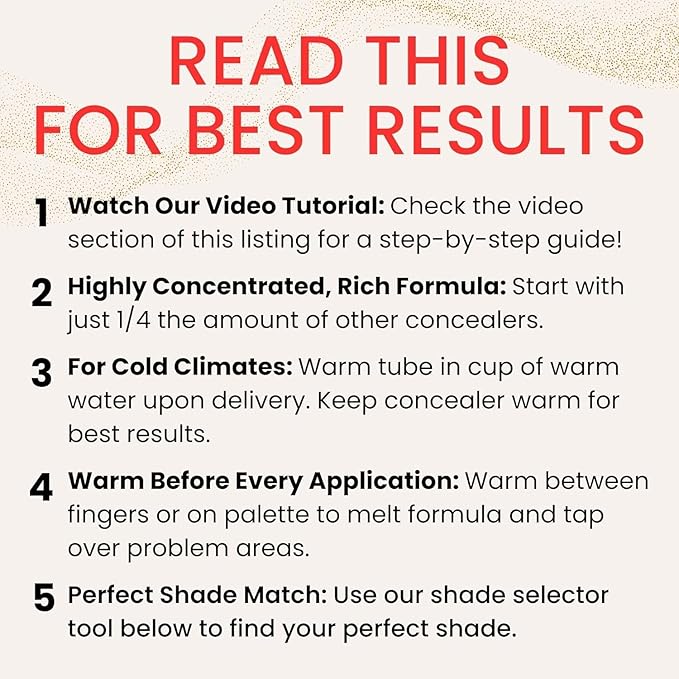 Fièra Luxury Concealer with Anti-Aging - All Day Coverage for Dark Circles, Fine Lines, Wrinkles & Spots - Deep, 0.5 Ounce