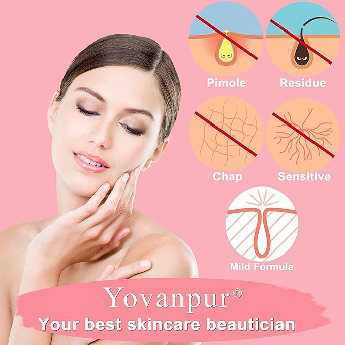 Hard Wax for Hair Removal, Rose Pink Wax Beads for Sensitive Skin and Brazilian Waxing, 10.5 Ounce/bag with 10pcs Wax Sticks