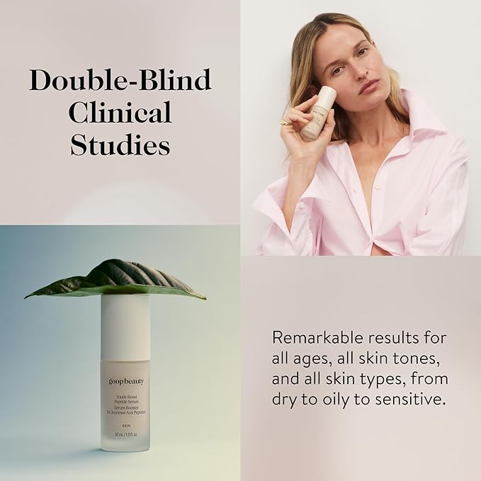 goop Beauty Peptide Serum |Reduces Fine Lines, Wrinkles, & Dark Spots | Peptides, Ceramides, & Niacinamide | Anti Aging Treatment to Improve Firmness & Elasticity | 1 fl oz