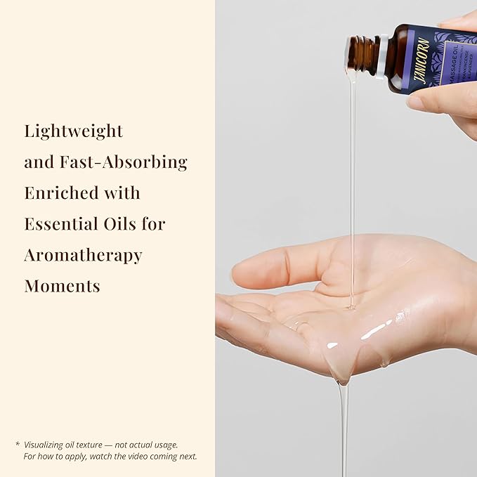 Frankincense & Lavender Botanical Massage Oil – Lightweight Face & Body Oil with Jojoba & Almond – Resin & Floral Aroma for Deep Massage, Fascia Release & Calming Rituals, 30ml (1.0 fl oz)