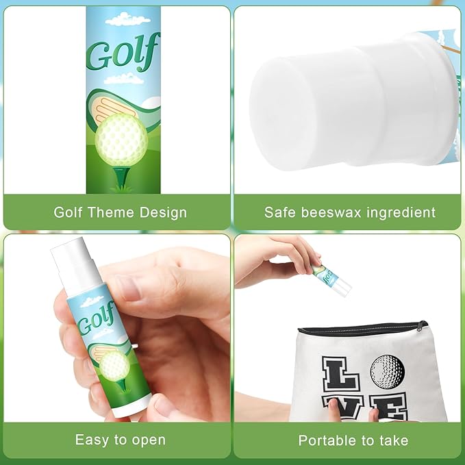 Demissle 24 Pcs Sports Team Gifts Sports Lip Balm Sports Party Favors Sports Theme Lipstick for Team Gifts(Golf)