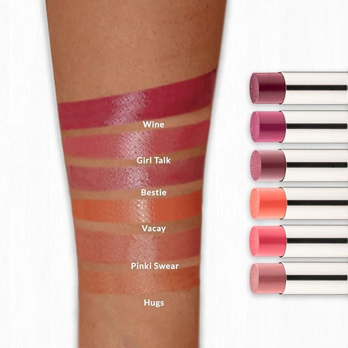 Best Balm Forever Tinted Lip Balm by VASANTI - Lip Moisturizer With Natural Oils and Butters for Hydration and Long Lasting Comfort - Vegan, Paraben Free (Wine - Deep Plum)