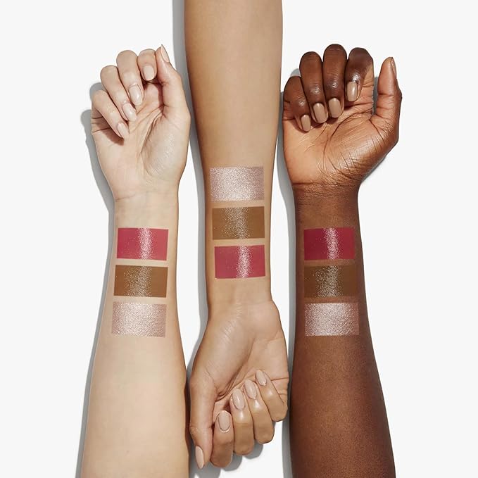 3Pcs Liquid Contour Makeup Trio with Bronzer Shade, Blush, Highlighter for Sculpted Makeup, Matte Finish Liquid Contour Set Easy to Create a Lightweight Look, Longwear Waterproof Formula (2, 8, 13)