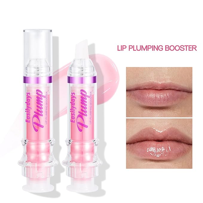 Lip Plumping Booster, Spicy Lip Lipstick, Lifter Gloss, Hydrating, Volumizes & High-Shine Lip Plumping Lip Glass Mirror Lip Glaze Lip Makeup, Plump & Pout Lip Plumper for Women Girls (#02)