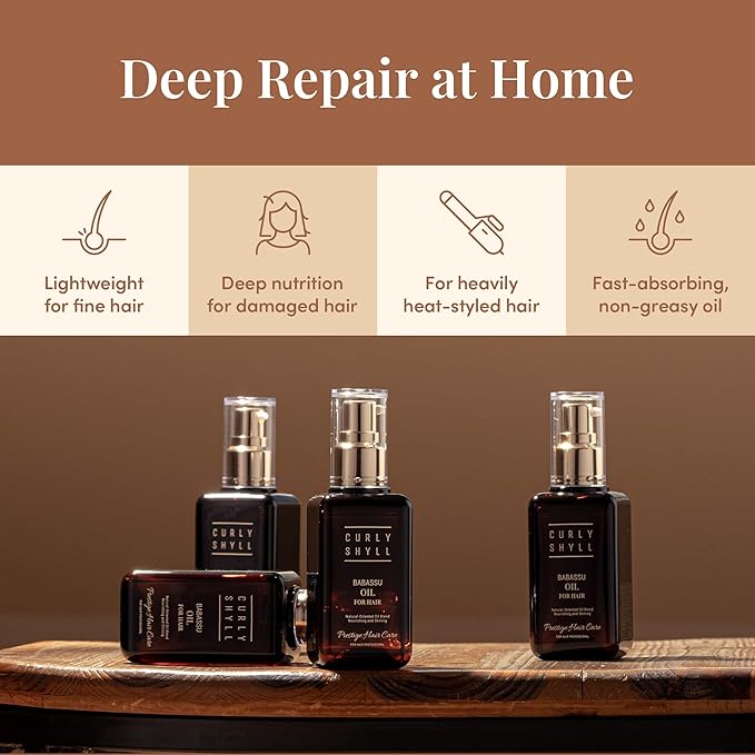 Babassu Oil for Hair | Lightweight Moisturizing Oil for Dry or Damaged Hair | Soft, Non-Sticky Finish | Paraben-Free | 100ml