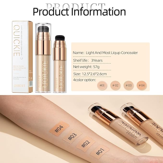 Mattte Liquid Concealer Foundation, Silky Foundation Mist Makeup, Breathable Blendable Lasting Formula, Moisturizing Repairing Makeup Primer, Flawless Smooth Creamy Nude Finish (#04)