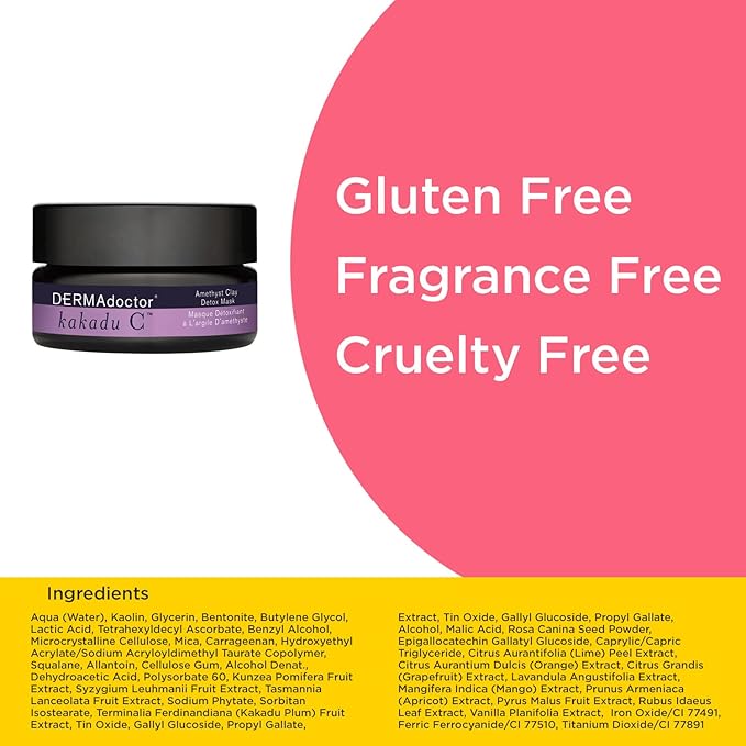DERMAdoctor Kakadu C Amethyst Clay Detox Mask - 1.69 oz