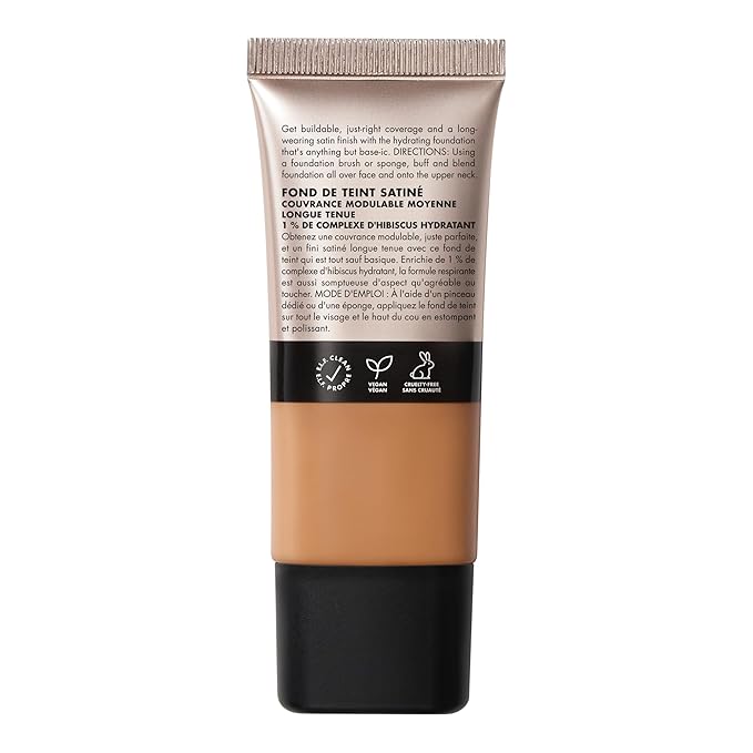 e.l.f. Soft Glam Foundation, Medium Coverage, Long-Lasting & Buildable Foundation For A Smooth, Satin Finish, Vegan & Cruelty-Free, 43 Tan Cool