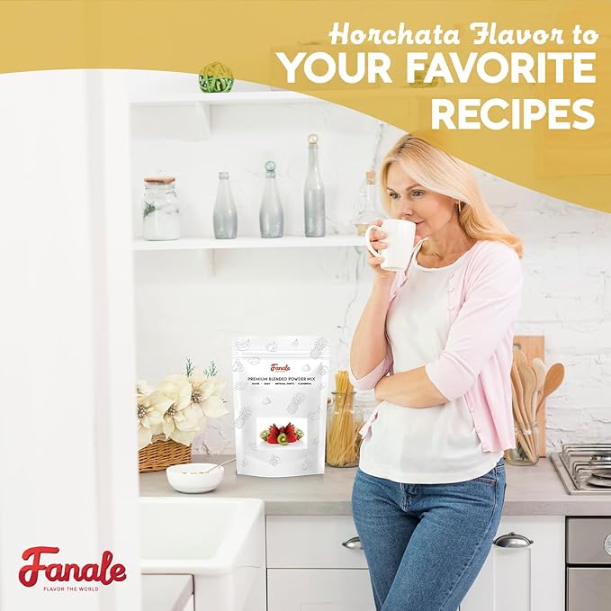 Fanale Premium Horchata Bubble Tea Flavoring Powder | Perfect for Baking, Smoothies, Desserts and Drinks | Instant Flavoring Powder for Boba Milk Tea - 2.2 Pounds (Pack of 10).