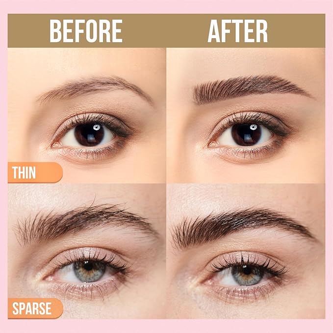 iMethod Curved Eyebrow Pen and Brow Gel Clear - Eyebrow Pencils for Women with Natural Hair Like Strokes, Eyebrow Makeup for All-Day Defined, Waterproof, Smudge-proof, Black Brown