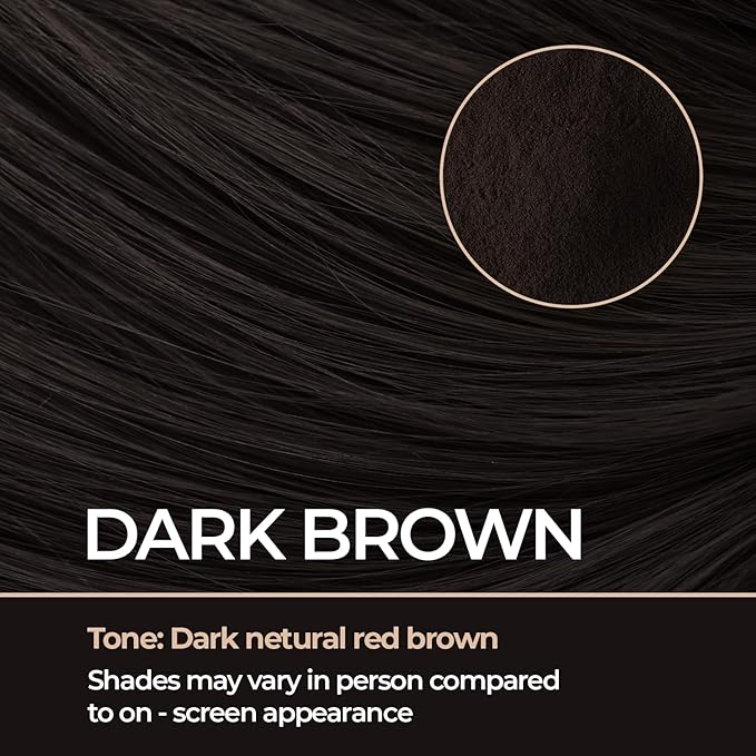 Keratin Hair Fibers for Men & Women - Fill In Fine or Thinning Hair, Instantly Thicker, Fuller Looking Hair (Dark Brown 30g)