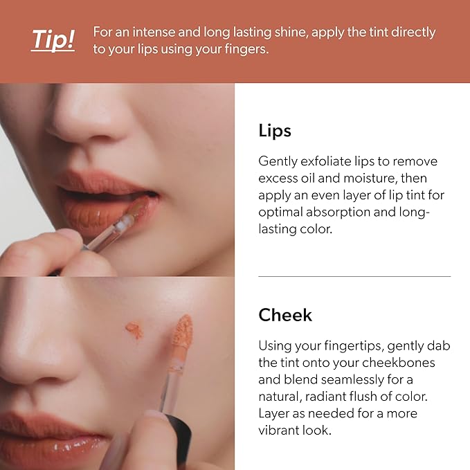 ENTROPY Makeup 2-in-1 Charm Shiny Glowy Lip & Cheek Gloss Tint Keychain, High Pigment Glossy Lip Color & Plumping Gloss, C5 Amber Charm