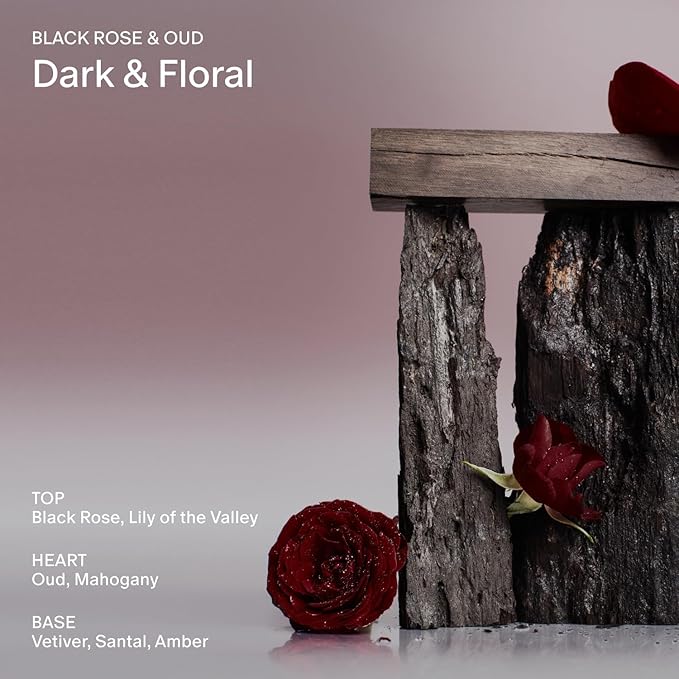 Salt & Stone Body Mist, Black Rose & Oud Scent, Skincare Infused Perfume Hair & Body Spray for Women and Men, Hydrating Fragrance with Glycerin and Red Algae, Vegan, Cruelty Free, 3.4 fl oz