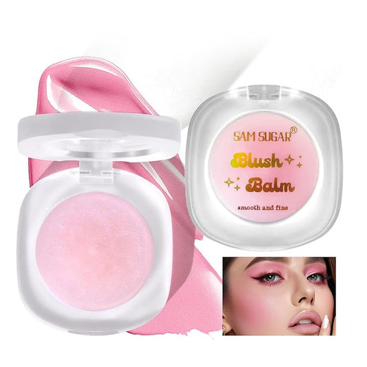 Color Changing Blush,3-in-1 Warm Change Blush,Pink Cream Blush,Transparent Crystal Color Changing Magic Gel,Blush PH Temperature Changing Long Lasting Blendable Natural Finish for All Skin Tone(01)