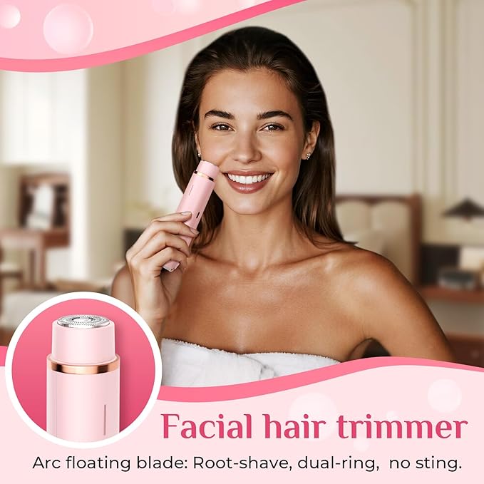 2025 New 2-in-1 Electric Bikini Trimmer for Women - Dual Head Electric Razor,Waterproof Painless Bikini Shaver, Pubic Hair Trimmer for Private Area & Body Hair, Pink