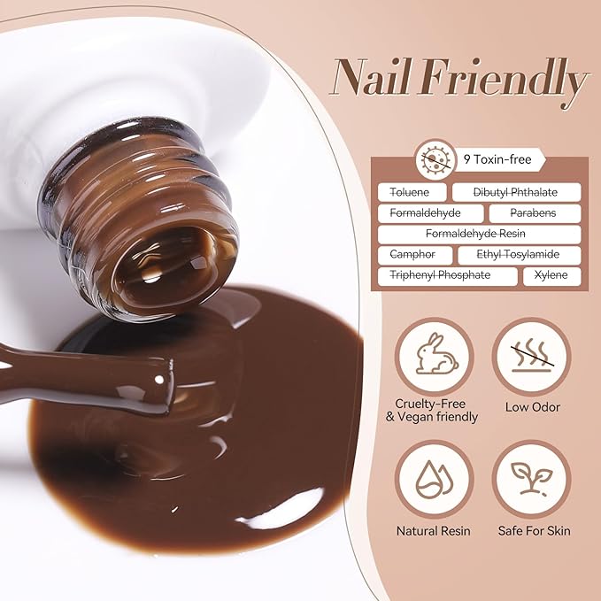 Born Pretty Jelly Gel Nail Polish Milky Jelly Translucent Gel Polish Sheer Red Purple Brown Grey Green Nail Art Varnish Manicure 6PCS