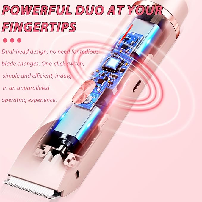 2025 New Electric Womens Shaver, 2-in-1 Women's Body Shaver, Bikini Electric Razor, Wet and Dry Use Body Trimmer for Home (Blue)