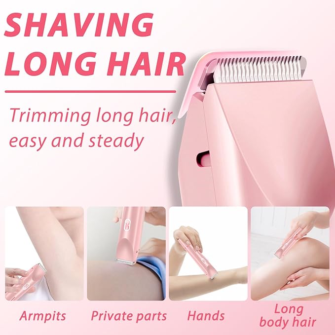 2025 New Electric Womens Shaver, 2-in-1 Women's Body Shaver, Bikini Electric Razor, Wet and Dry Use Body Trimmer for Home (Blue)