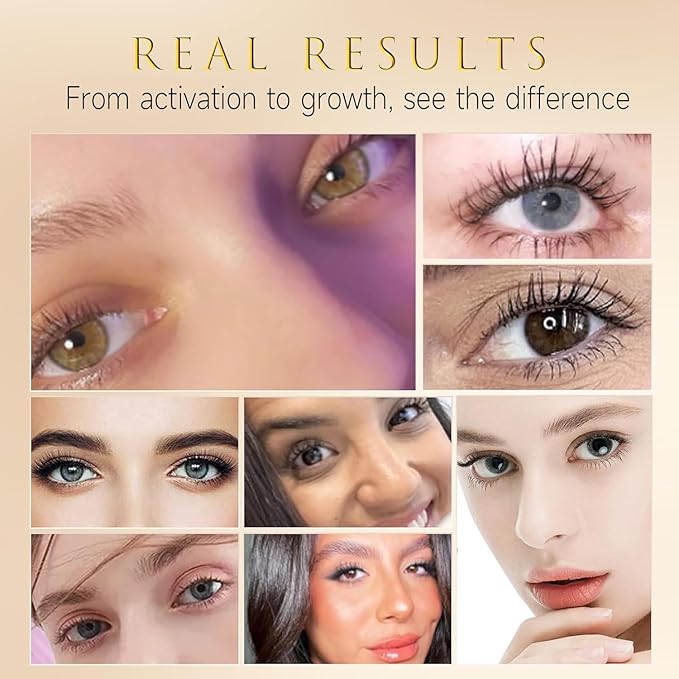 Eyelash Growth Serum – 15 Plant Extracts for Longer, Denser & Robust Lashes,Boosts Natural Lash Development,eyelash serum,Enhance Natural Beauty, Hypoallergenic Oil Free,lash growth serum（PURE GOLD）
