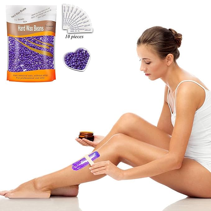 Hard Wax Beads for Hair Removal, Wax Beans for Sensitive Skin, 10 Oz/bag (Lavander), Ideal for Brazilian Waxing, Pearl Wax for Eyebrow, Bikini, Legs At Home