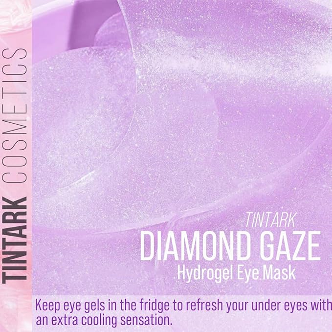 DIAMOND GAZE Under Eye Patches 28 Pairs, Rejuvenate Eye Area, Soothing Hydrate Brighten Skin, Plumps Fine Lines, Hydrogel Eye Mask with Retinol, Niacinamide and Polyglutamic Acid, Eye Gel Pads