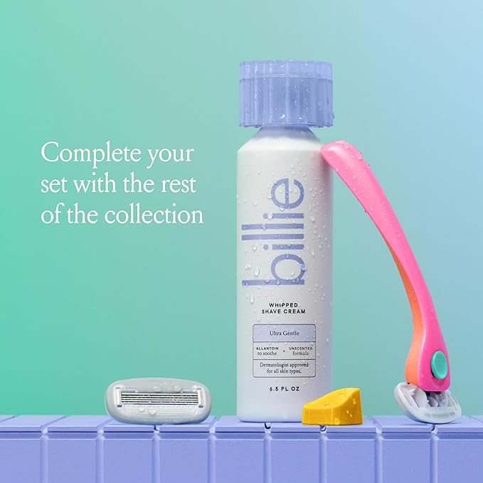 Billie Whipped Shave Cream - Ultra Gentle Protection - Fragrance-Free & Dermatologist-Approved - Designed for Sensitive Skin - 6.5 fl oz