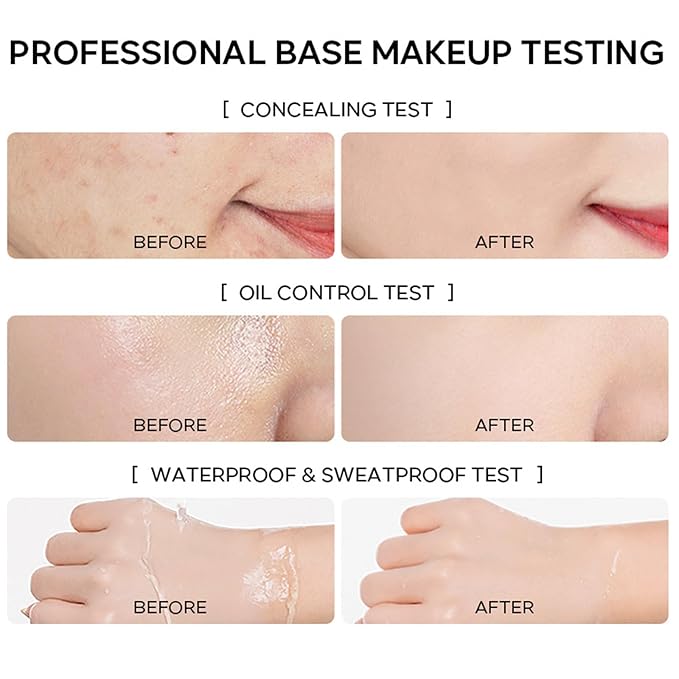 CC Cream with SPF 15, CC Cream Tinted Moisturizer, CC Cream Foundation Full Coverage Correcting Dullness Uneven Skin Tone, Watrerproof Long Lastng CC Cream Hydration Concealer (Iovry)