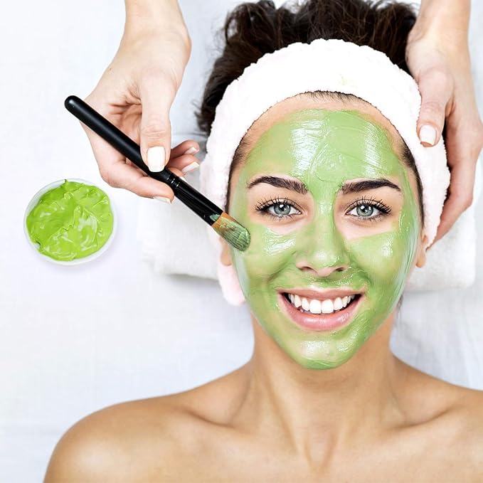 Green Tea Matcha Facial Detox Mud Mask with Aloe Vera, Deep Cleaning, Hydrating, Detoxing, Healing, and Relaxing Volcanic Clay Facial Mask
