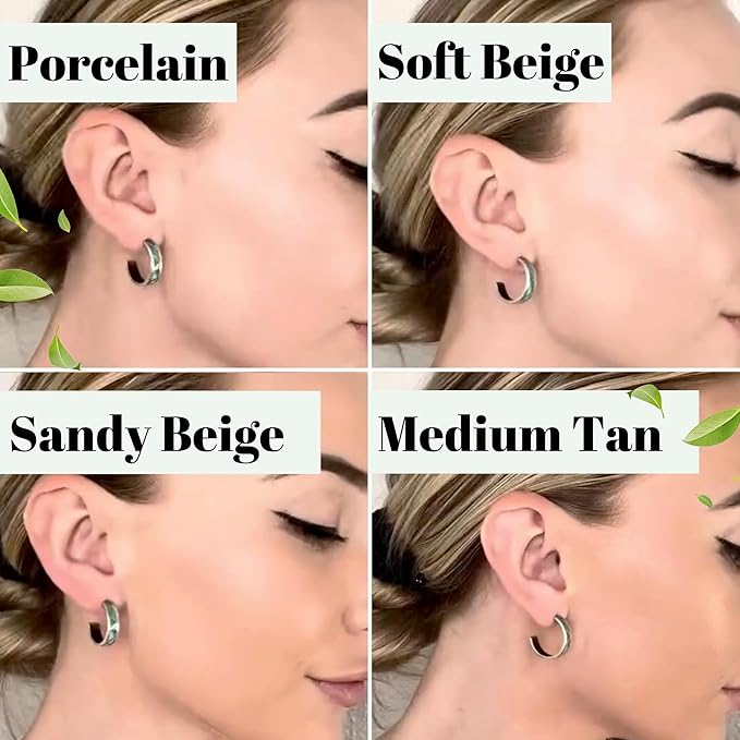 Fifth & Skin: Better’n Ur Skin Liquid Foundation (PORCELAIN) - Natural, Organic, Vegan, Cruelty-Free - Gluten-Free Beauty with Buildable Coverage and Palm-Free Luxury - 1 oz