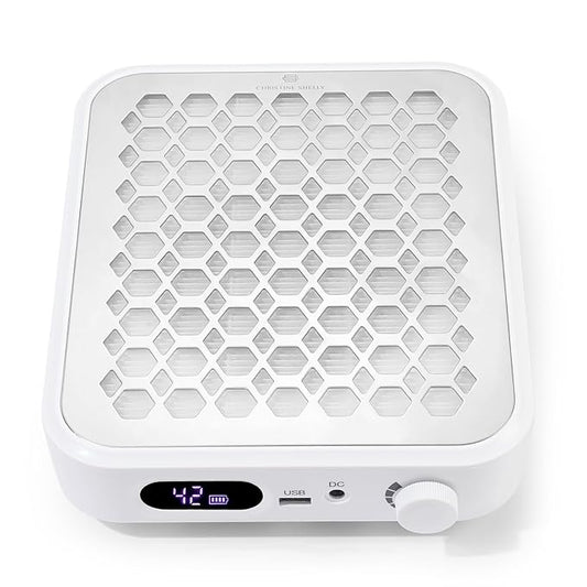 Nail Dust Collector, Rechargeable Dust Collector Nail Tech, Powerful Vacuum Fan Vent Dust Collector Extractor Dust Suction Machine for Acrylic Nails Polishing, Nail Salon&Home