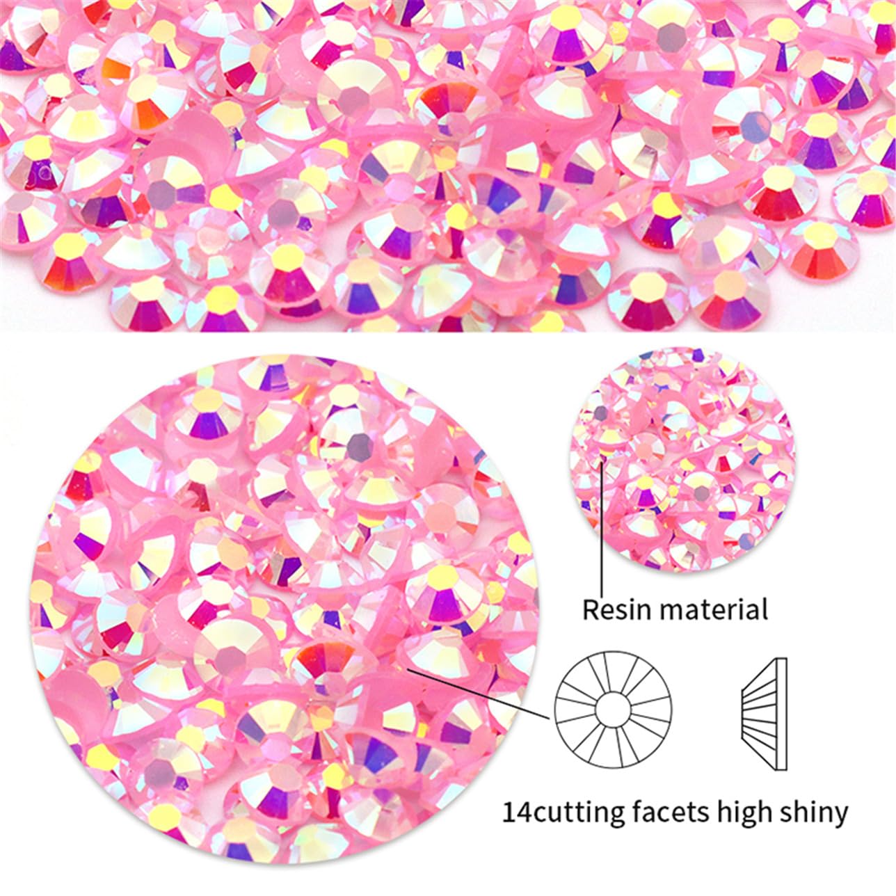 4500 Pcs SS12 3mm AB Flatback Rhinestones for Nails Art Crafts Glitter Round Shine Gems Crystals DIY Clothes Shoes （Light Blue AB）
