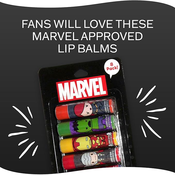 Taste Beauty Marvel Comic Book Themed 8pc Lip Balm Sticks