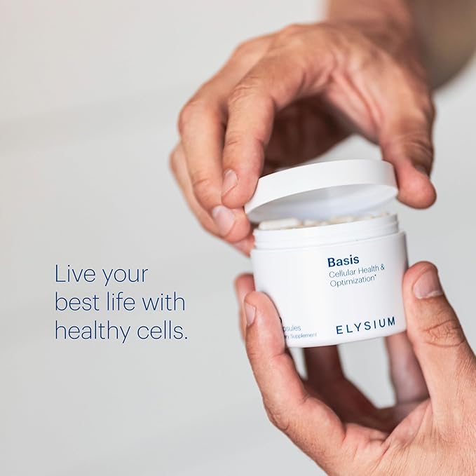 ELYSIUM Basis NAD Plus Supplement 30 Servings - with Nicotinamide Riboside 250mg and Pterostilbene 50mg - Healthy Aging Supplement & Cellular Energy