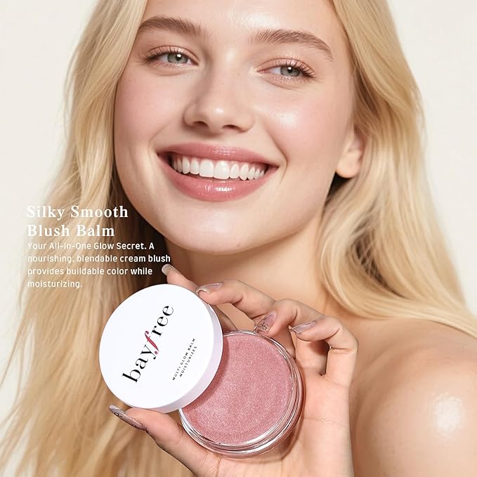 Multi Glow Balm, Cream Blush for Cheeks, Blush Balm Face Makeup, Radiant Finish, Hydrating, Creamy, Lightweight & Blendable Color, Face Balm, 0.63 Oz (Pink Sakura)