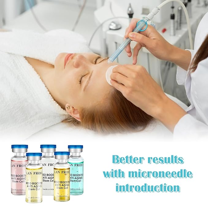 BB Facial Glow Kit Hyaluronic Acid Essence Skin Care Combination 0.17oz Hyaluronic Acid Ampoule and Essence Foundation 10 Vials Facial Serum Skin Therapy Kit