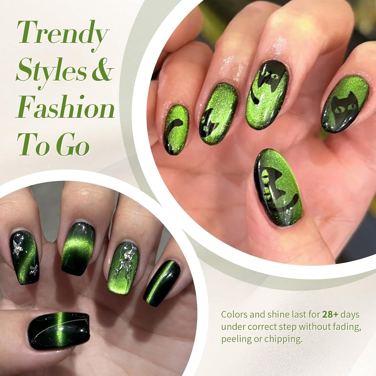 Born Pretty Cat Magnetic Gel Nail Polish 9D Wormhole Holorgraphic Cat Magnetic Eye Gel Polish U v Nail Gel Diy Art for Girls Women 15ML