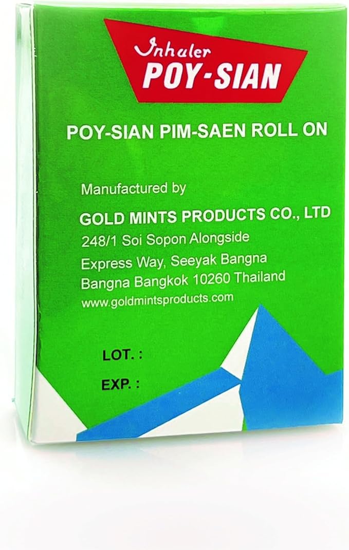 POY-SIAN Thai Pim-Saen Balm Oil 5ml Roll-On (Pack of 3)