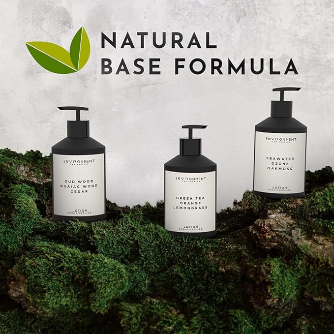 ENVIRONMENT Inspired by 5-Star Hotels WH Lotion, 300ml Luxury Scented Lotion (White Tea | Cedar | Aloe Vera) Bathroom Luxury, Men & Women High-End Body Lotion, Hand Cream, Dry Skin Treatment