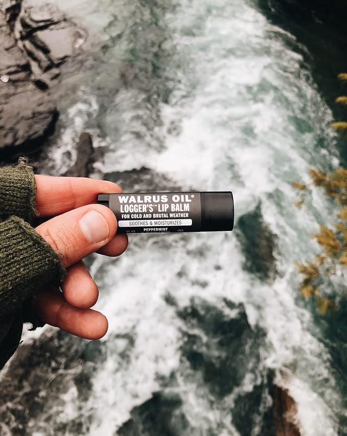 WALRUS OIL - Logger's Lip Balm, 2-Pack, 100% Vegan, Made with Candelilla Wax, Almond Oil, Coconut Oil, Jojoba Oil, and Natural Ingredients.