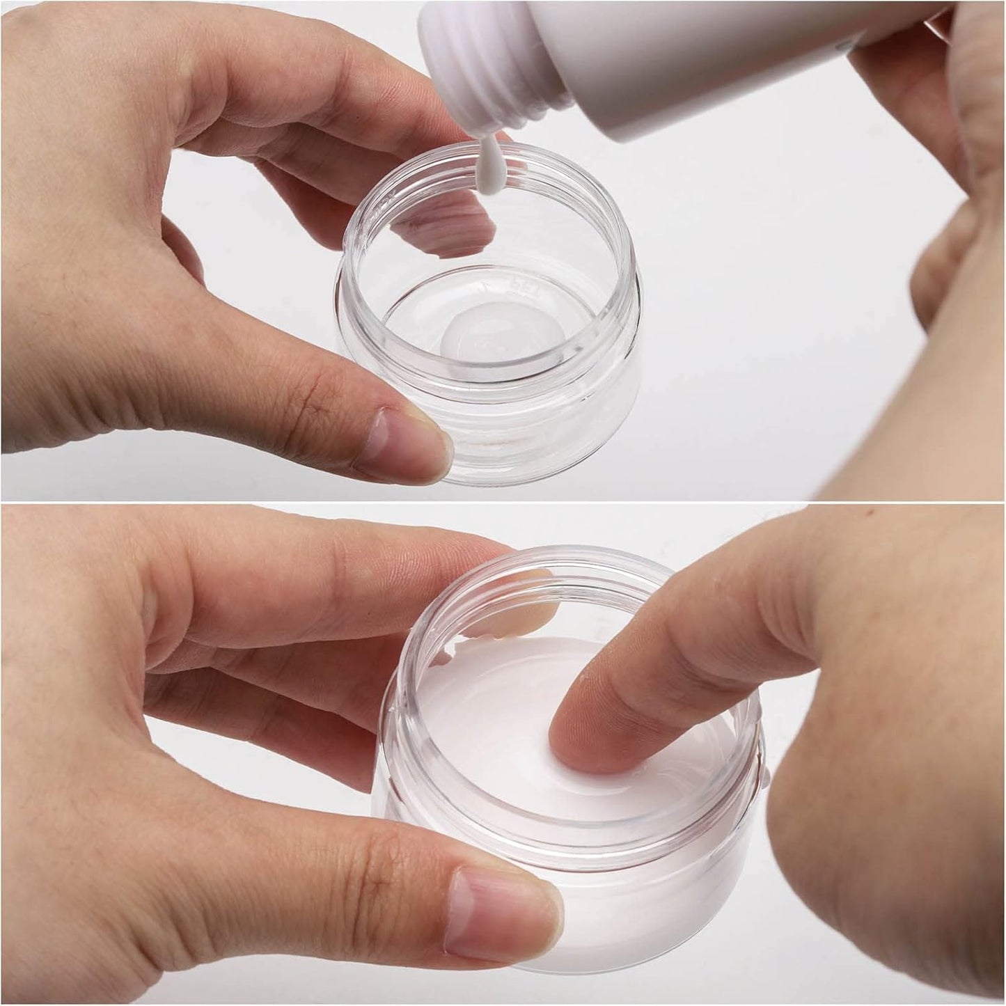 50 Count 1oz Cosmetic Containers with Lids BPA Free Plastic Sample Containers Empty Makeup Containers Refillable Cosmetic Jars Leakproof Travel Jars - Black