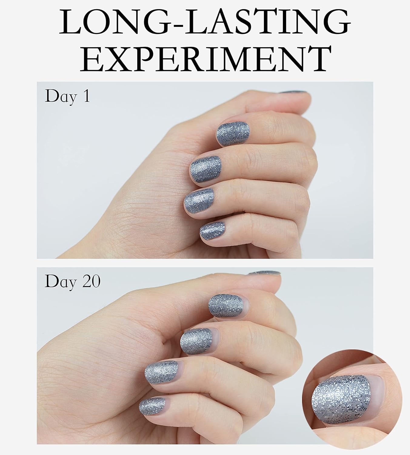 Nail Polish Strips, 32PCS Salon Quality Wraps, Long Lasting Gel Nail Stickers for Women Easy Apply& Remove (Violet Petal Purple)