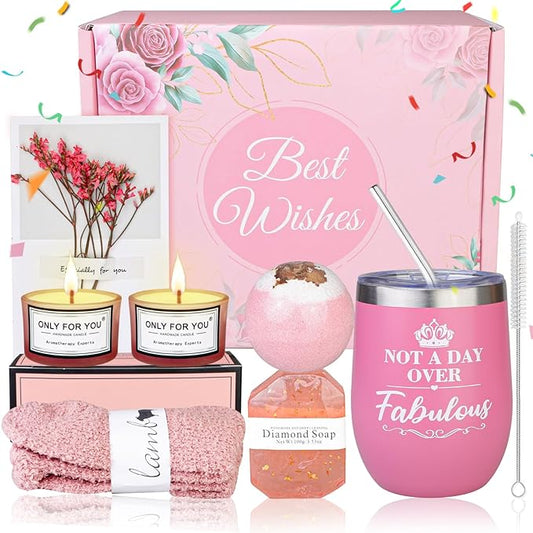 Birthday Gifts for Women - Gift baskets for Women Happy Birthday Gift for Women Friendship Ideas, Spa Self Care Gift for Her Sis Wife Home Bath and Body Works Care Package