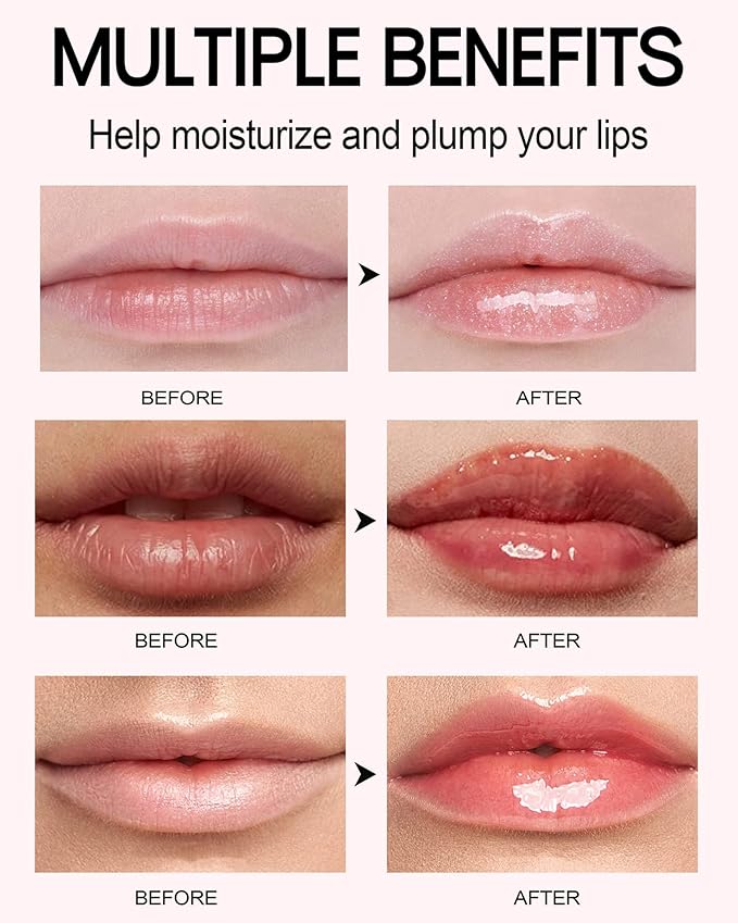 Lip Plumping Booster, Spicy Lip Lipstick, Lifter Gloss, Hydrating, Volumizes & High-Shine Lip Plumping Lip Glass Mirror Lip Glaze Lip Makeup, Plump & Pout Lip Plumper for Women Girls (#02)