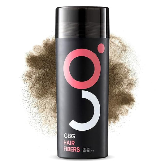 GBG Hair Fibers for Thinning Hair & Bald Spots (Light Brown) - 25g Bottle - Conceals Hair Loss - Instant Cover Up & Volume in 30 Seconds, Hair Powder for Women & Men - Cruelty Free
