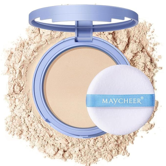 Oil Control Face Pressed Powder,Matte Smooth,Waterproof Long-Lasting Setting Powder, Perfect Lightweight Facial Makeup For Soft Focus Finish,Minimizes Fine Lines And Pores,0.35Oz (CLASSIC IVORY)