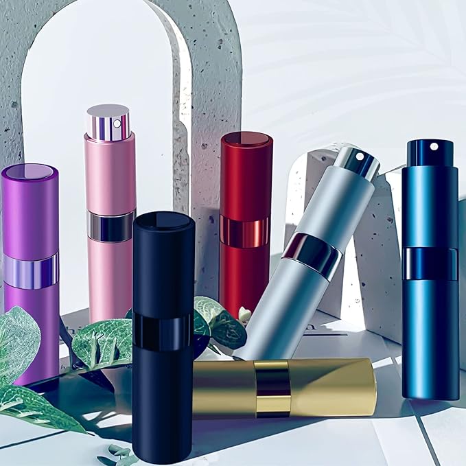 14 PCS/8ML Portable Atomizer Perfume Bottles, Mini Empty Refillable Cologne Spraye Bottle, Pocket Travel Perfume Liquid Sprayer (Mixing Colors)