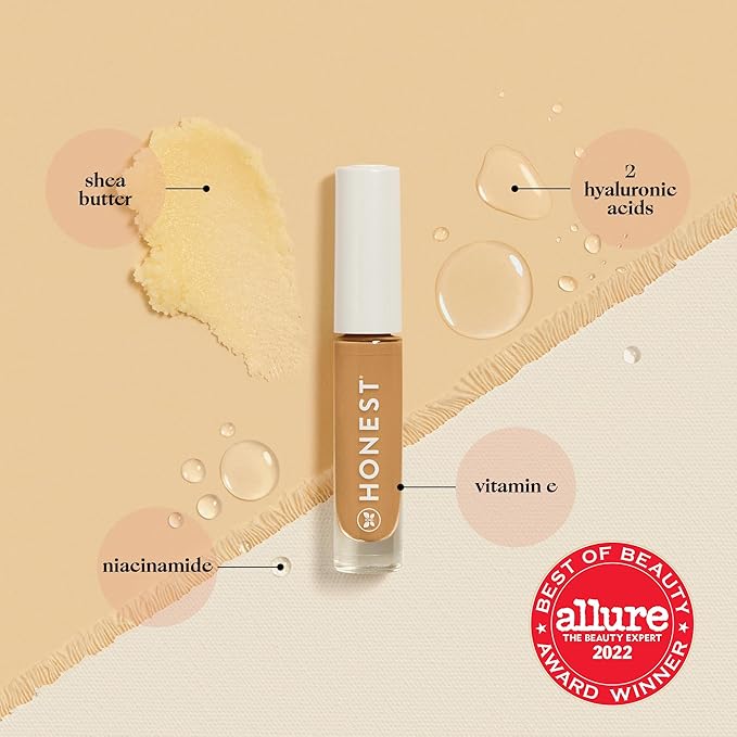Honest Beauty Fresh Flex Concealer with Niacinamide + Vitamin E + Hyaluronic Acid | Vegan + Cruelty free | Espresso, 0.17 fl oz